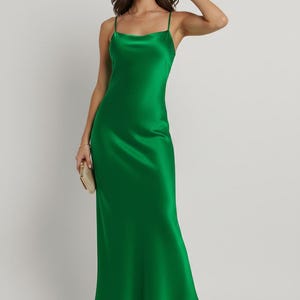 Green Silk Cami Dress - Etsy Green Silk Cami Dress - Etsy