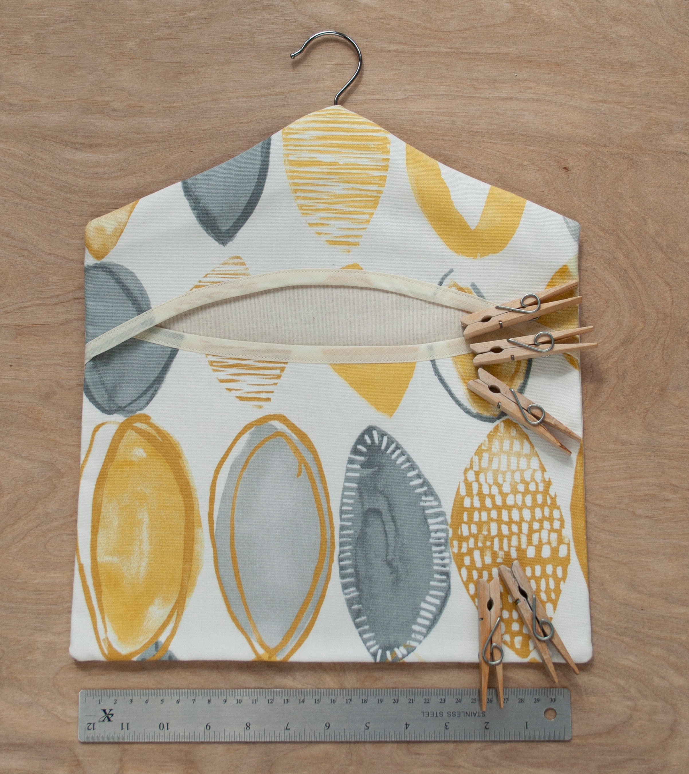 Peg Bag in 100 cotton with wooden hanger Etsy