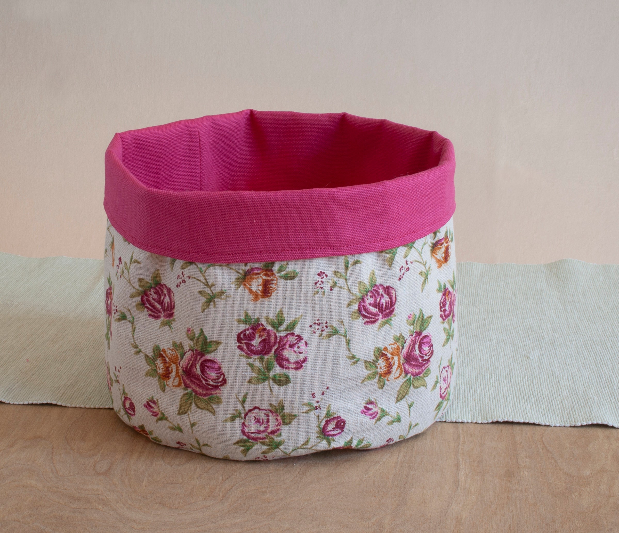 100% Cotton Fabric Storage Containers - Etsy