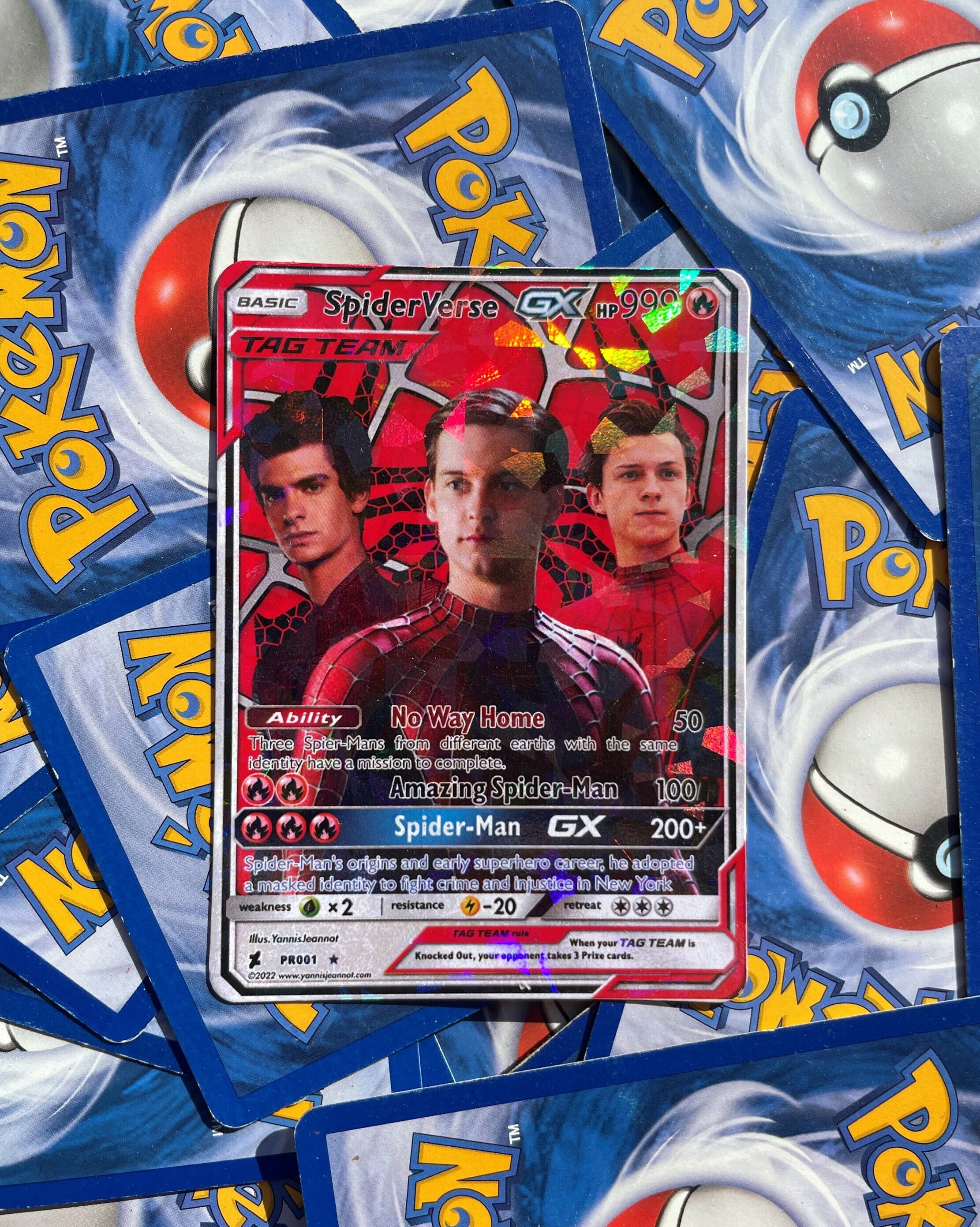 Spiderverse Special Holographic Pokemon GX Collective Trading - Etsy
