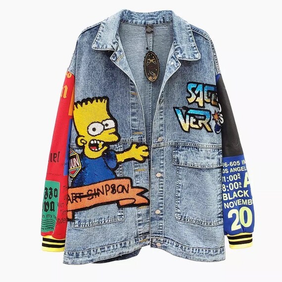cartoon denim jacket