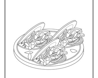 Childrens coloring, scissoring and educational pages