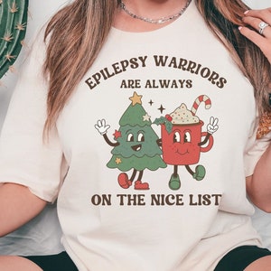 Epilepsy Warrior Shirt, Epilepsy Christmas Tee, Holiday Epilepsy T-Shirt, Seizure Awareness Shirt, Women&#39;s Epilepsy Shirt, Epilepsy Xmas Top