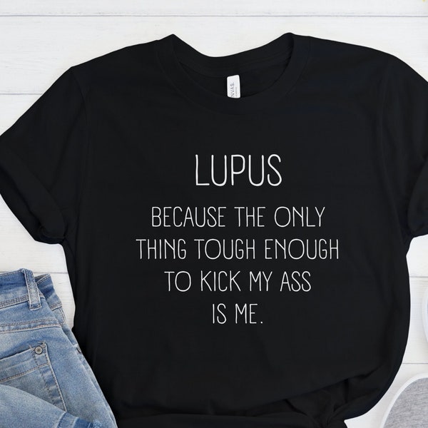 Lupus-Shirt, Lupus-Bewusstsein, Lupus-Krieger, lila Band, Lupus-Unterstützung, Lupus-Kämpfer, Geschenk für chronische Krankheiten, unsichtbare Krankheit, Lupus-T-Shirt