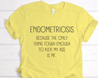 Shirt endometriose, endo-krijger, chronische pijn cadeau, endo-bewustzijn, geel lint, baarmoederpijn cadeau, endo-zussen, T-shirt voor vrouwen