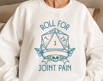 Joint Pain Sweatshirt, Nerdy Dice Shirt, Rheumatoid Arthritis, Ehlers Danlos Top, RA Awareness, EDS Spoonie, Chronic Illness, Immune System
