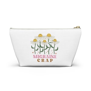 Migraine Bag, Migraine Medication, Take Your Meds, Normalize Medicine, Chronic Pain Gift, Invisible Illness, Accessory Pouch, Retro Vintage