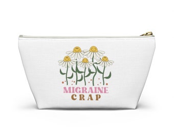 Migraine Bag, Migraine Medication, Take Your Meds, Normalize Medicine, Chronic Pain Gift, Invisible Illness, Accessory Pouch, Retro Vintage