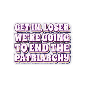 Smash the Patriarchy Sticker, Feminist Sticker, Women's Day Gift, Women's Rights Gift, Pro Choice Sticker, End Gender Roles, Laptop Sticker image 1