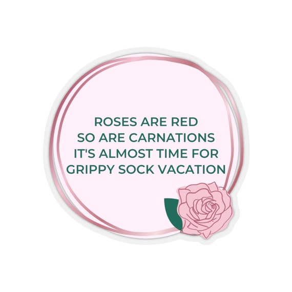 Grippy Sock Sticker, Mental Health Gift, Depressed Gift, BPD Sticker, Anxiety Sticker, Bipolar Disorder, End Stigma Gift, Self Care Gift