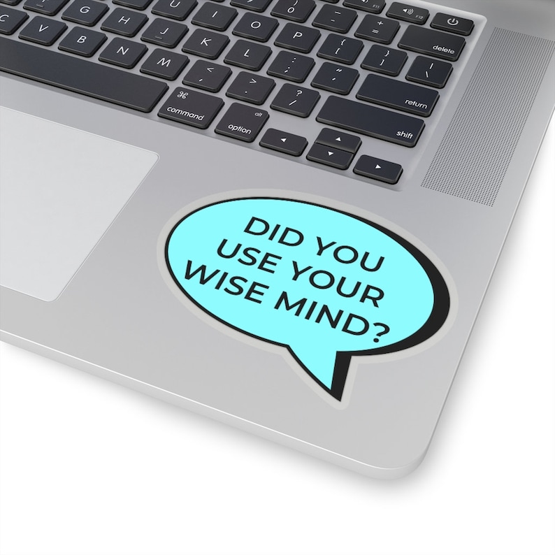 Wise Mind Sticker, BPD Sticker, DBT Sticker, Radical Acceptance, Life Worth Living, Mental Health Gift, Therapy Sticker, Therapist Gift 4" × 4"
