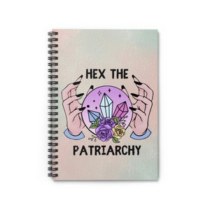 Feminist Notebook, Hex the Patriarchy, Self Care Diary, Gratitude Journal, Mental Health Gifts, Pro Choice Notebook, Women&#39;s Rights Gifts