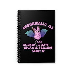 Chronic Illness Notebook, Flare Day Gift, Invisible Illness, Spoonie Gifts, Disability Gift, Self Care Journal, Inspirational Notebook
