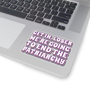 Smash the Patriarchy Sticker, Feminist Sticker, Women's Day Gift, Women's Rights Gift, Pro Choice Sticker, End Gender Roles, Laptop Sticker 4" × 4"