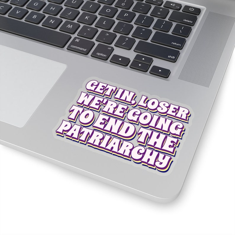 Smash the Patriarchy Sticker, Feminist Sticker, Women's Day Gift, Women's Rights Gift, Pro Choice Sticker, End Gender Roles, Laptop Sticker 4" × 4"