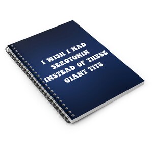 Serotonin Notebook Funny Mental Health Gift Rude Sarcastic - Etsy