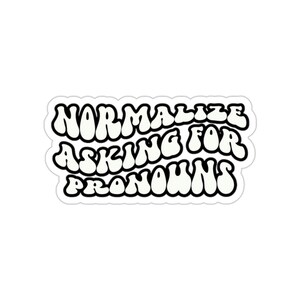 Pronouns Sticker, Nonbinary Sticker, Trans Sticker, LGBTQ Pride Sticker, Gender Sticker, Queer Sticker, Lesbian Sticker, Pansexual Sticker