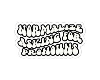 Pronouns Sticker, Nonbinary Sticker, Trans Sticker, LGBTQ Pride Sticker, Gender Sticker, Queer Sticker, Lesbian Sticker, Pansexual Sticker