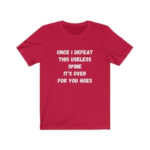 Skoliose Shirt, Spinal Fusion, Wirbelsäulen-Chirurgie-Geschenk, Skoliose-Bewusstsein, lustiges Skoliose-T-Stück, Skoliose-Krieger, Rücken-Chirurgie, unbrauchbare Wirbelsäule Red