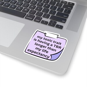 Funny Bookish Sticker, Book Lover Sticker, Gift for Readers, Read More Books, Reading Addiction, Book Club Sticker, Cute TBR Stickers 3" × 3"