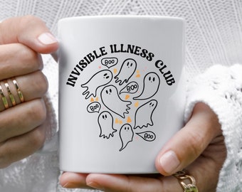 Tazza fantasma di Halloween: Invisible Illness Club, regalo per chi soffre di malattie croniche