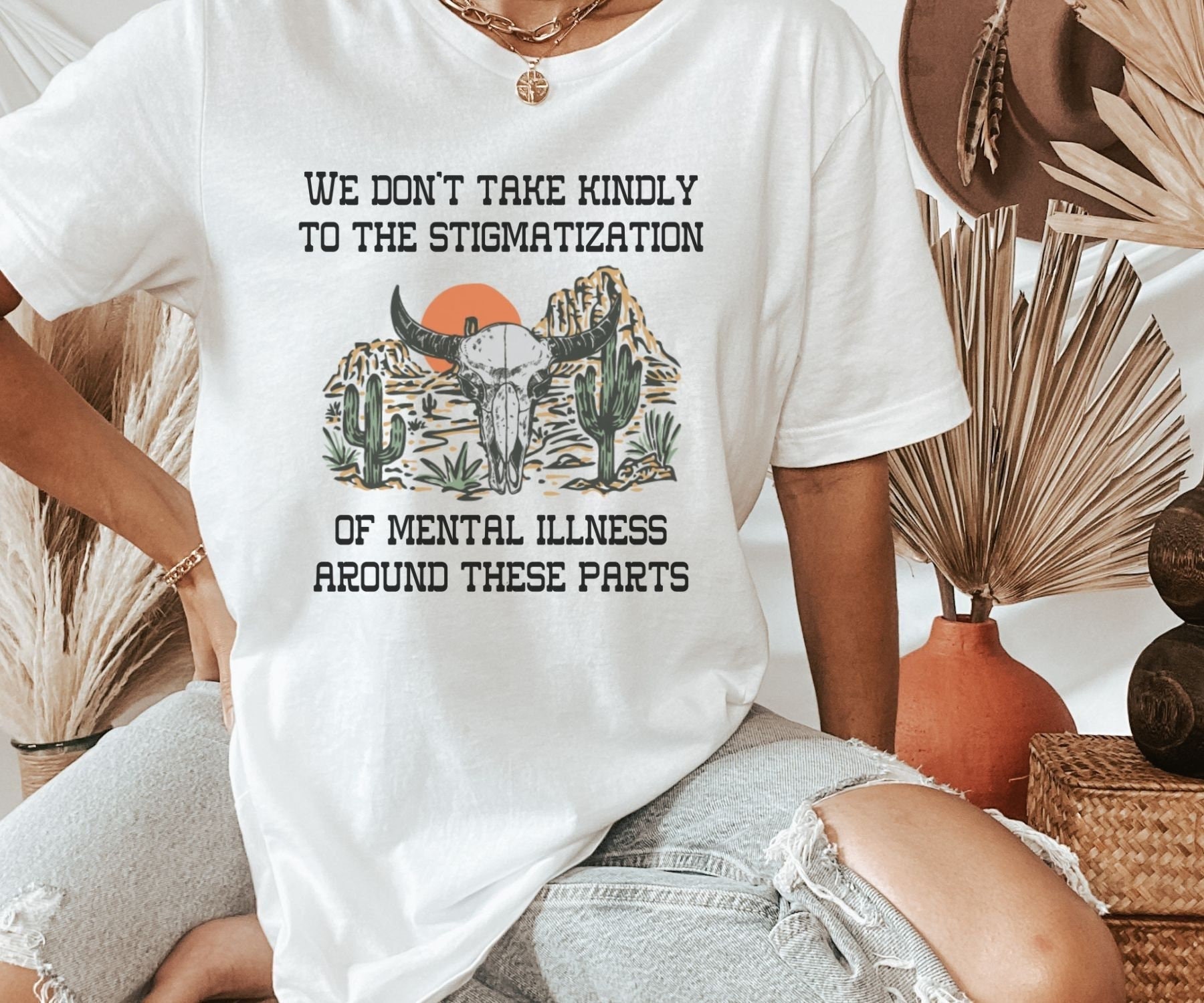 Mental Health Shirt, Country Western Shirt, Depression Shirt, Anxiety Shirt, Gift for Therapist, Gift for Counselors, End Stigma, Self Care