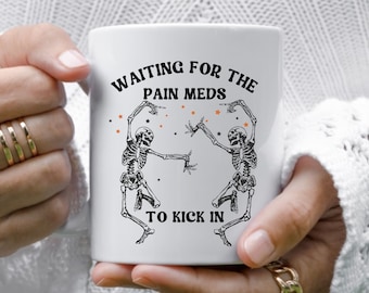 Tazza in ceramica per malattie croniche, tazza di Halloween da donna, regalo per persone con disabilità, tazza per i giorni di riacutizzazione, regalo per persone con malattie croniche, tazza per la sindrome di Ehlers-Danlos, tazze spettrali per persone con malattie croniche