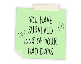 Self Love Sticker, Mental Health Gift, Survival Sticker, Therapy Sticker, Therapist Gift, Counselor Gift, Sticky Note, BPD Sticker, DBT Gift