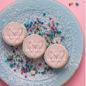 Addio al nubilato personalizzato tazza fata cake topper cuore rosa D2 commestibile ostia carta di riso addio al nubilato bomboniera forniture regalo matrimonio sposa