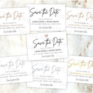 Personalisierte Save The Date Handgeschriebene Style Glossy 6x4 Karten Hochzeitszubehör Einladung