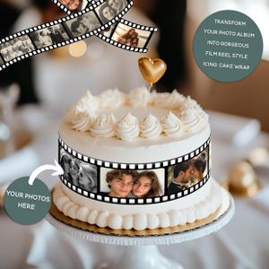 Spersonalizowana rolka folii spożywczej do lukrowania tortu | Niestandardowe zdjęcia/obrazy | Retro Hen Do Urodziny Rocznica Baby Shower Ukończenie szkoły Pieczenie
