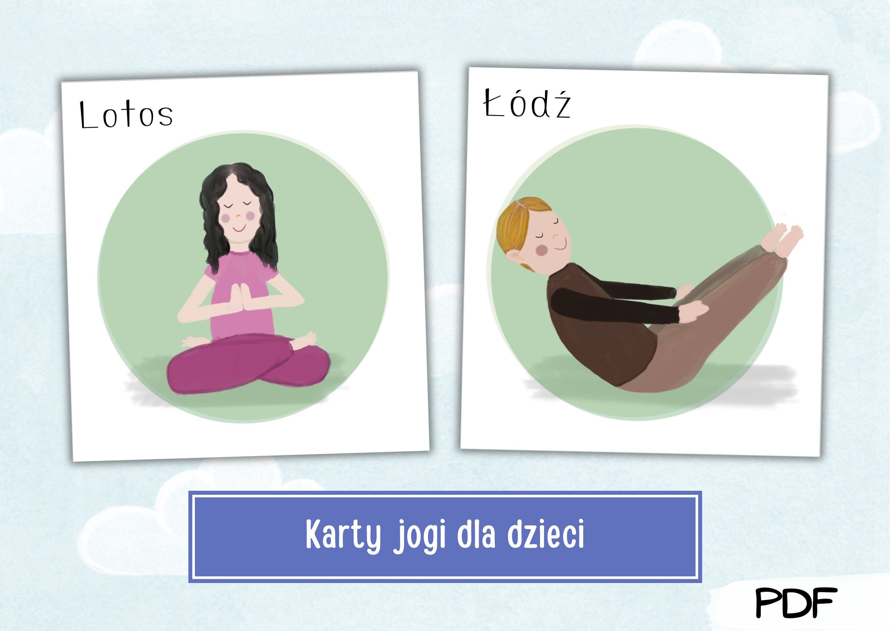 Yoga for Children 18 Educational Cards Yoga Positions Exercises for  Children Relaxation Classes PDF Digital File 