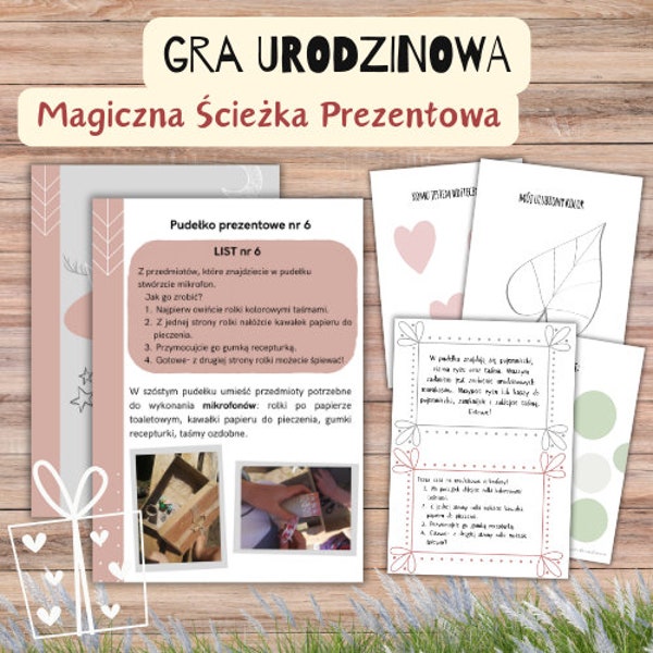 Urodzinowa Gra dla dzieci - Magiczne Urodziny- Kreatywny prezent na urodziny - Książeczka Urodzinowa - Produkt Cyfrowy PDF - E-book