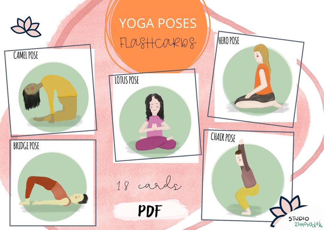Yoga Poses Flashcards. Toddlers Flashcards. Preschoolers. Etsy