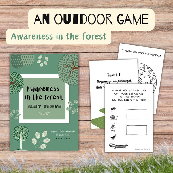 Awareness in the forest - an outdoor game for kids PDF- Mindfulness for kids