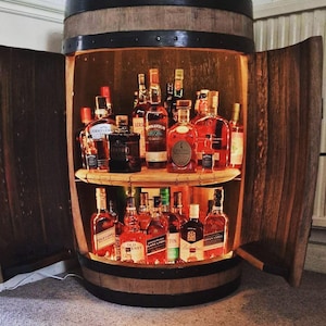 Alcohol Bar | Barrel Bar | Gift Idea | Cabinet | Decor | Man Cave