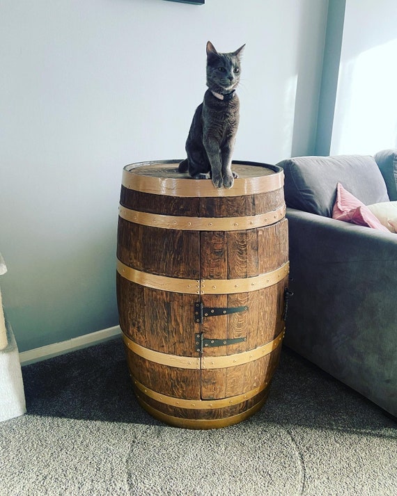Whisky barrel 2024 display cabinet