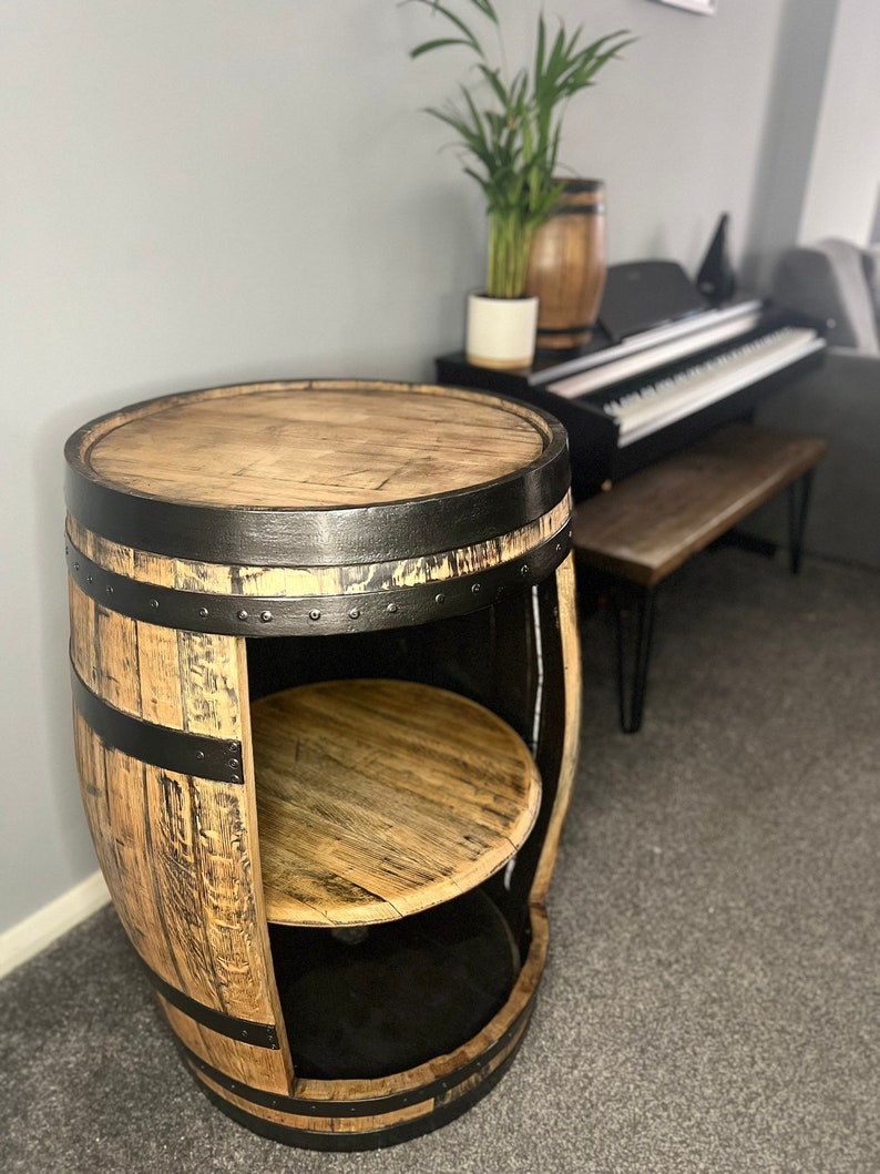 Recycled Solid Oak Whisky Barrel Bar Barrel Etsy