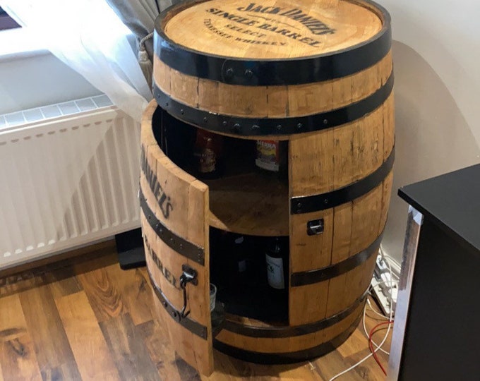 Recycled Solid Oak Whisky Barrel Bar Barrel Bar Barrel Display