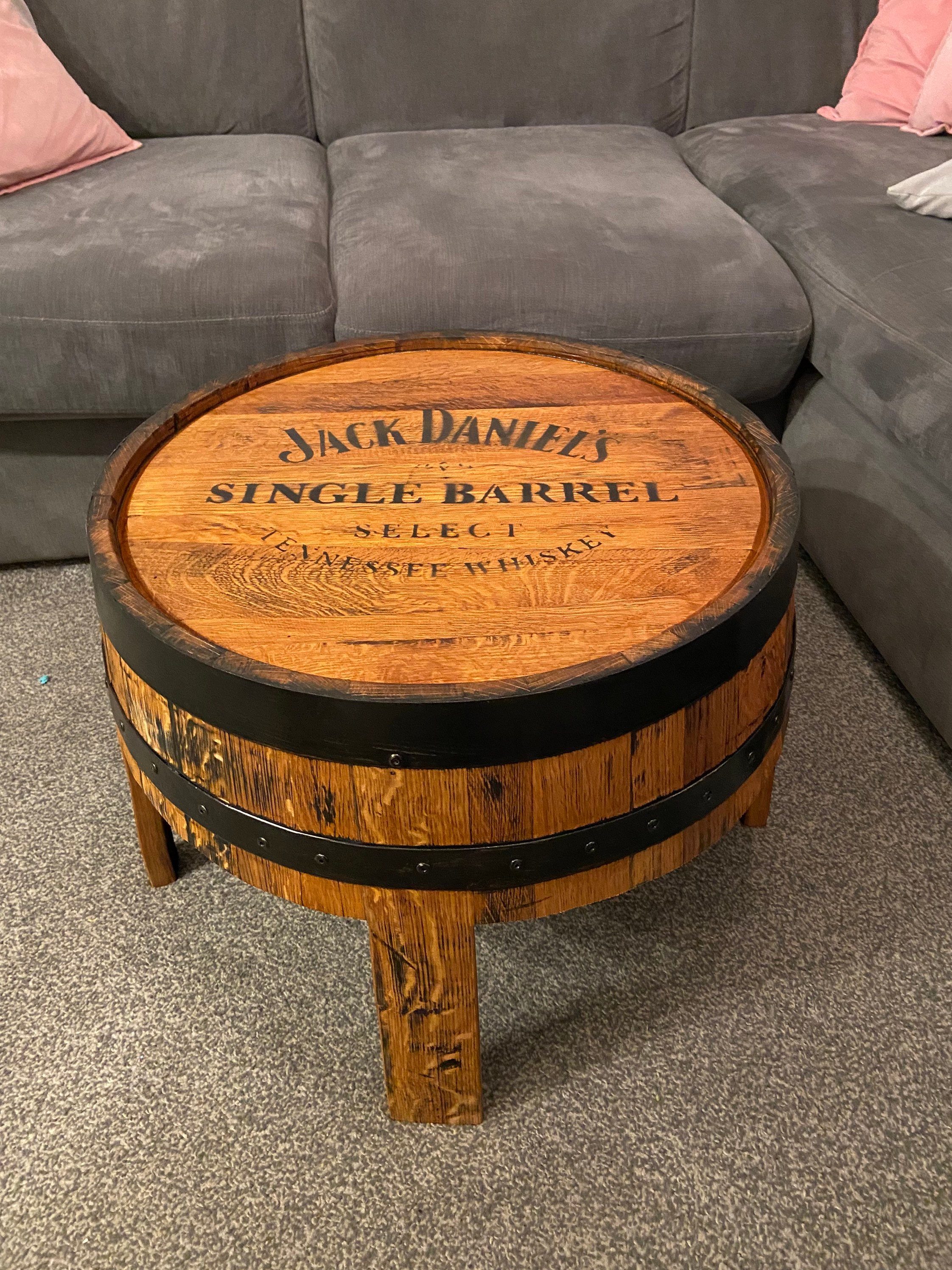 Whisky Barrel Coffee Table Rustic Hand Made Ornament Etsy UK