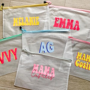 Personalized Wet Bag | monogram or name pool bag, custom pouch, beach bag, vacation toiletry bag, waterproof beach pouch, swimsuit bag