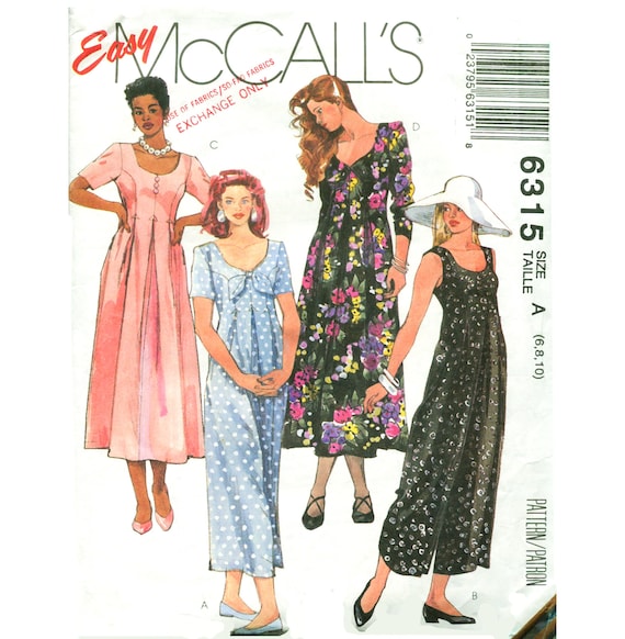 Vintage Mccall's Sewing Pattern Number 6315 Misses - Etsy