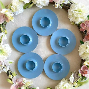 Price is for 1 Egg Cup Holder. Rare Sky Blue Plastic Egg Cup Holder. Nordic Tradition Rosti Denmark Scandinavian Style. Read Description!