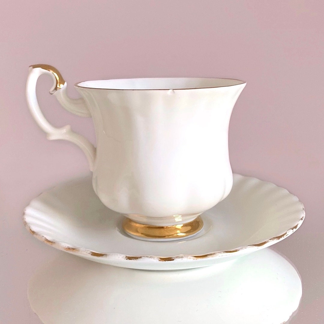 Lot De 6 Tasses à Café Royal Albert Summer Garland – Avec Sous-tasses – Porcelaine