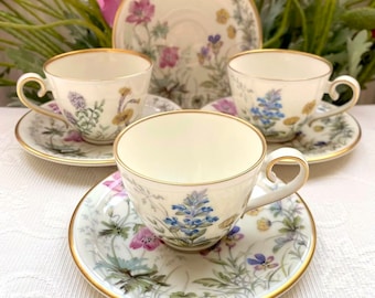 Price is for 1 Cup and 1 Saucer. Krautheim Bavaria Extremely Rare Demitasse Cup and Saucer Set. Beautiful Wild Flower Motive. Scene M