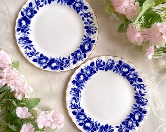 Price is for 1 Plate. Very Rare Royal Albert Bone China Aristocrat Cake/Side Plate. Beautiful Blue Flowers on Fine White English Porcelain