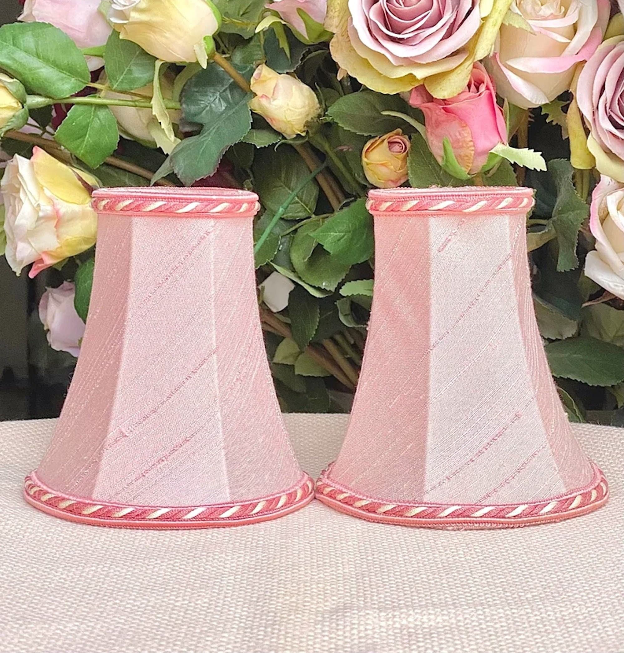 Pink Clip on Lamp Shades Etsy