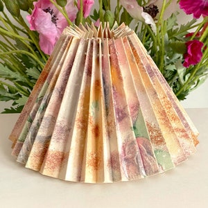 Pastel Abstract Art Pleated Lamp Shade: Nordic Retro Clip-On