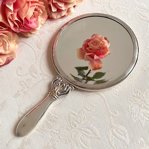 Antique Silver Plated Hand Mirror: Nordic Belle Époque Decor