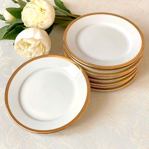 Vintage Pillivuyt France Gold Trim Cake Plate: Rare French Bistro Porcelain